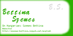 bettina szemes business card